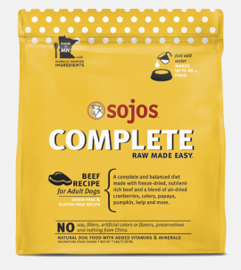 Sojos Complete Dog Food Beef Recipe