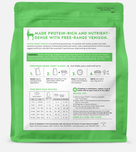 Sojos Wild Dog Food Venison Recipe